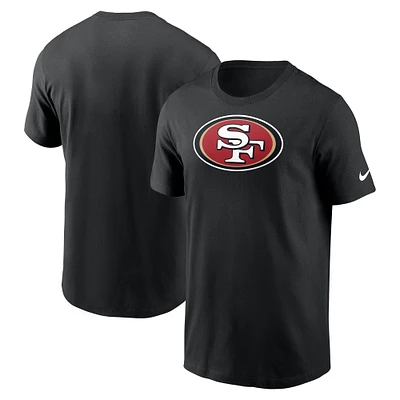 T-shirt Nike noir avec logo principal des 49ers de San Francisco pour homme