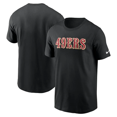 T-shirt Nike noir pour homme avec logo Primetime des San Francisco 49ers