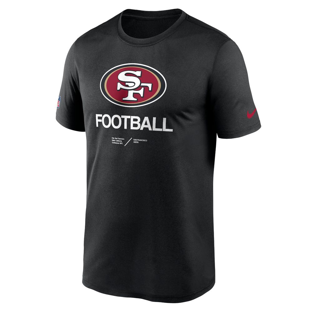 Men's Nike Black San Francisco 49ers Sideline Infograph Performance T-Shirt