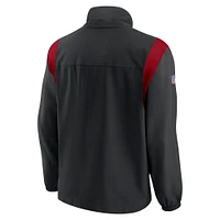 Veste noire à fermeture éclair intégrale avec logo tissé Sideline des San Francisco 49ers Nike pour homme