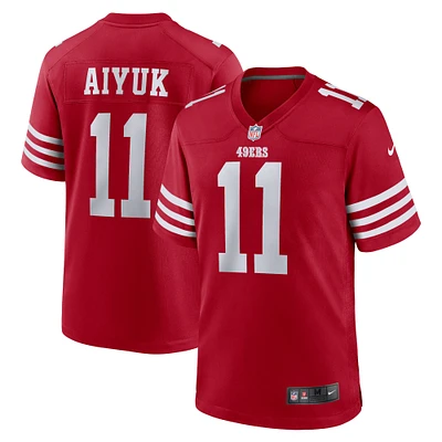 Maillot de jeu joueur l'équipe Nike Brandon Aiyuk Scarlet des San Francisco 49ers pour homme