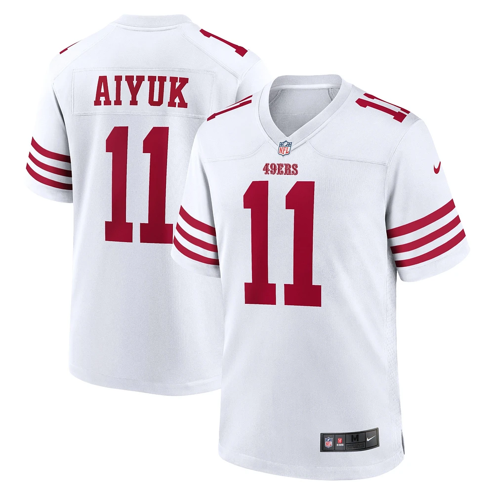 Maillot de match joueur Nike Brandon Aiyuk des San Francisco 49ers pour homme, blanc