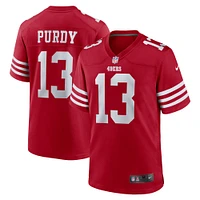 Maillot de match d'équipe Nike Brock Purdy Scarlet San Francisco 49ers pour homme