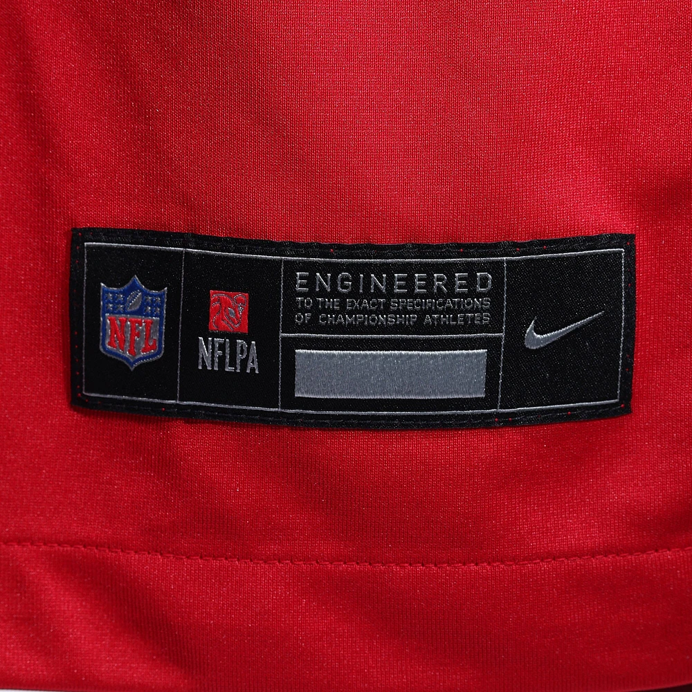 Maillot de match l'équipe Nike Chase Lucas Scarlet des San Francisco 49ers pour homme