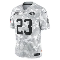 Maillot Nike Christian McCaffrey Arctic Camo San Francisco 49ers 2024 Salute to Service Limited pour homme