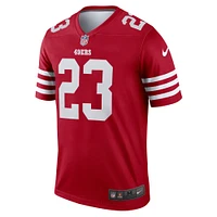 Men's Nike Christian McCaffrey Scarlet San Francisco 49ers Team Legend Player Performance Top