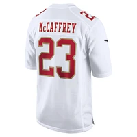 Maillot de jeu mode Nike Christian McCaffrey Tundra blanc San Francisco 49ers pour homme