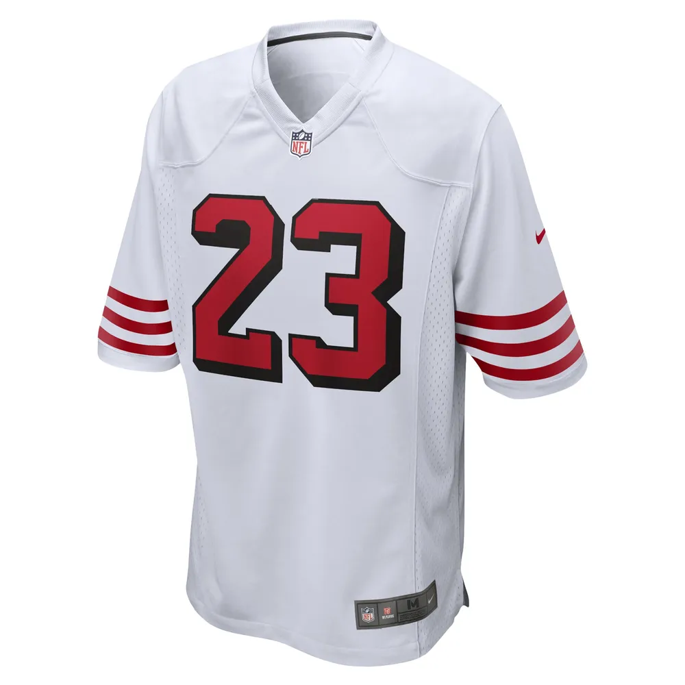 Maillot de match Nike Christian McCaffrey pour hommes des San Francisco 49ers, blanc