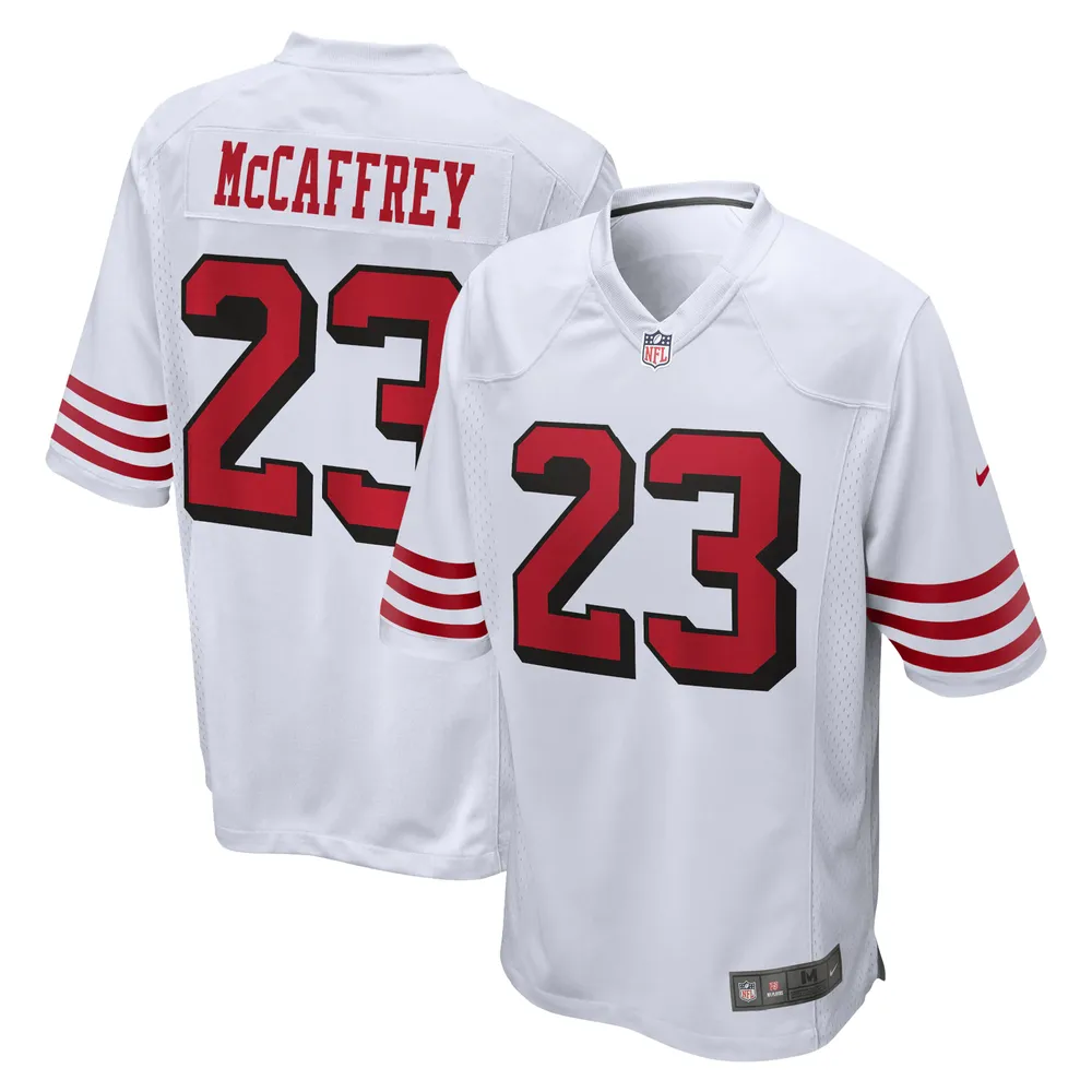 Maillot de match Nike Christian McCaffrey pour hommes des San Francisco 49ers, blanc