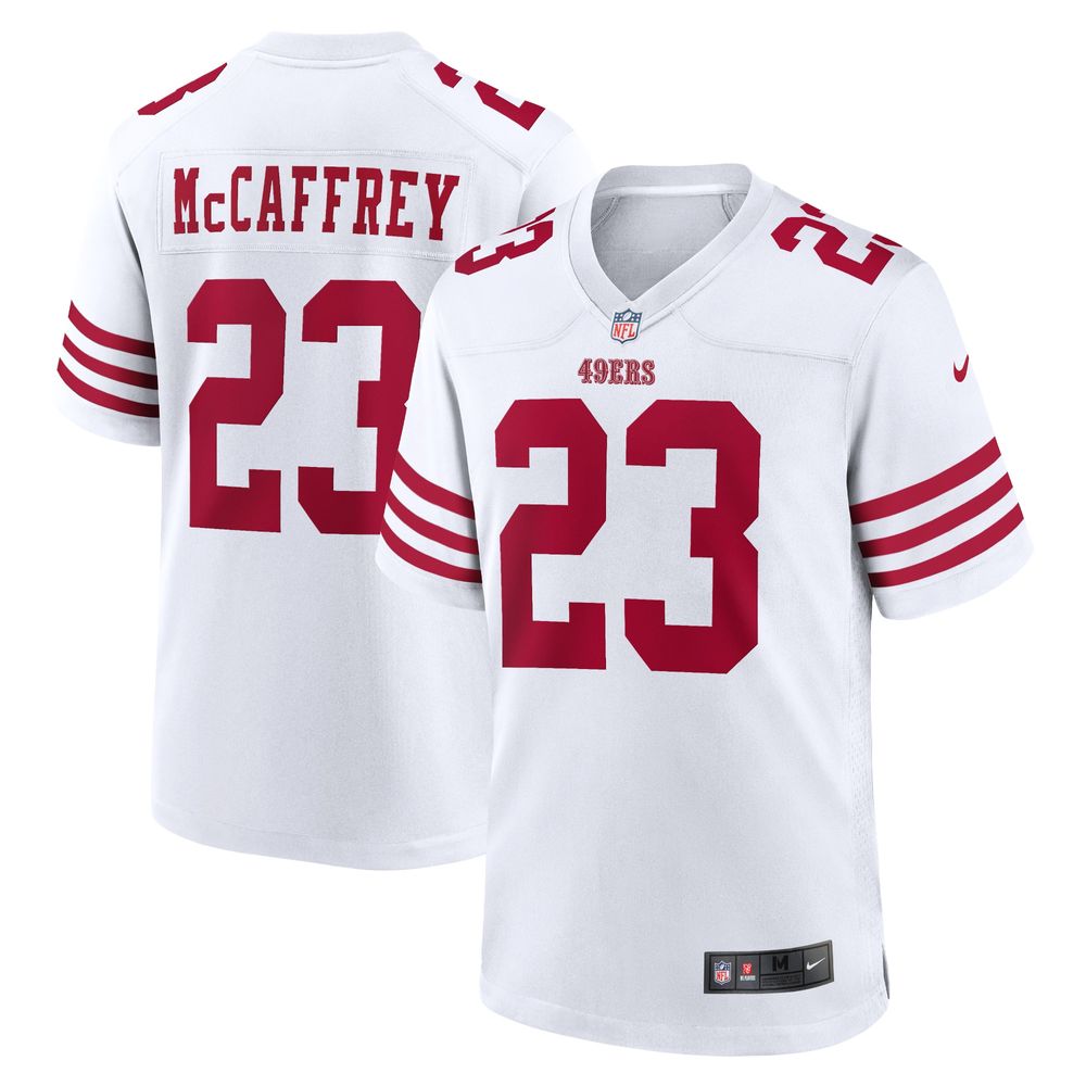 Men's Nike Christian McCaffrey White San Francisco 49ers Game Player Jersey