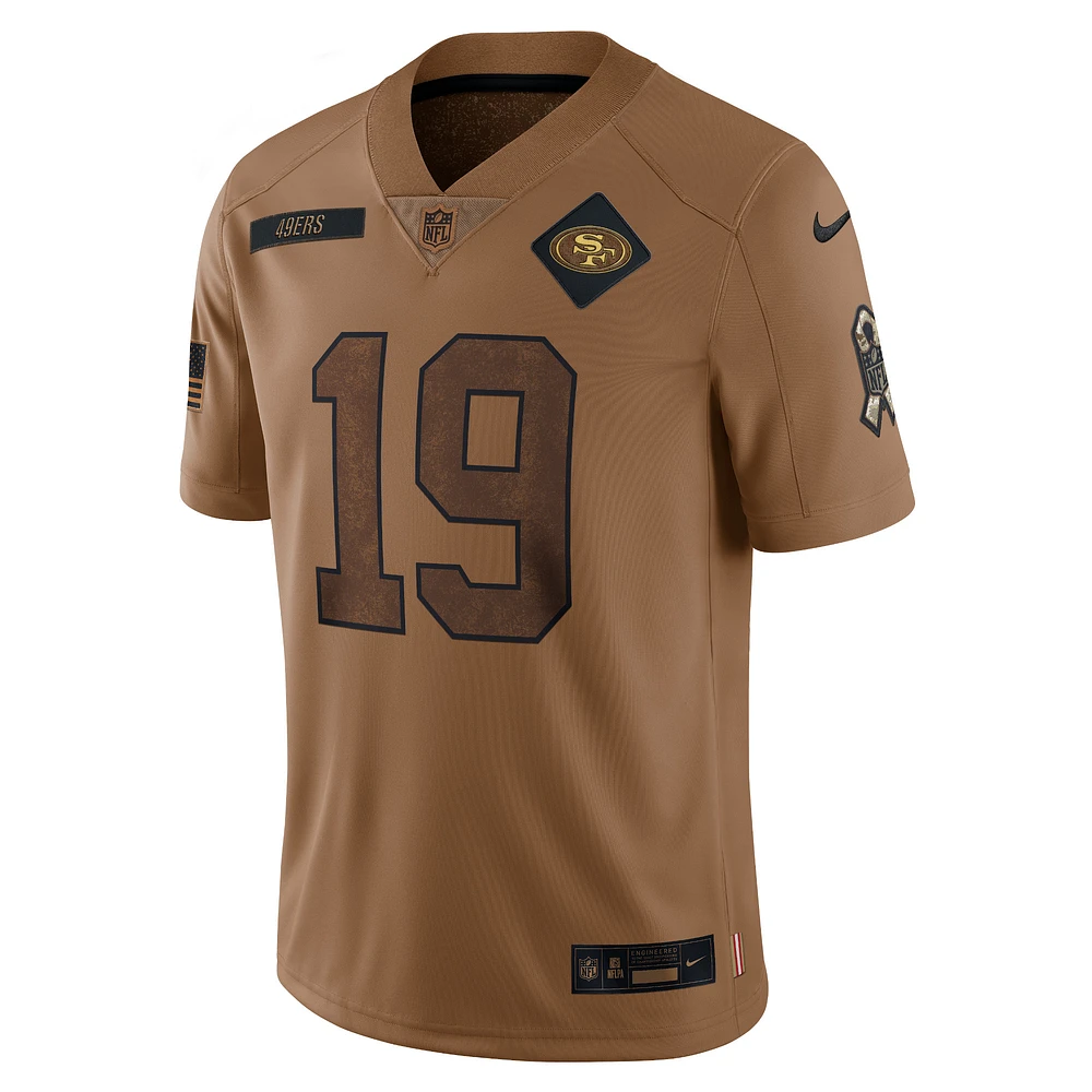 Maillot Nike Deebo Samuel Brown San Francisco 49ers 2023 Salute To Service Limited pour homme