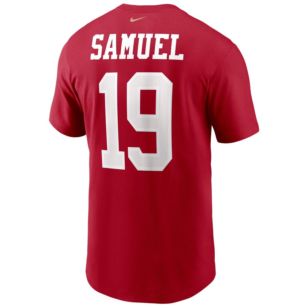 Men's Nike Deebo Samuel Scarlet San Francisco 49ers Player Name & Number T-Shirt