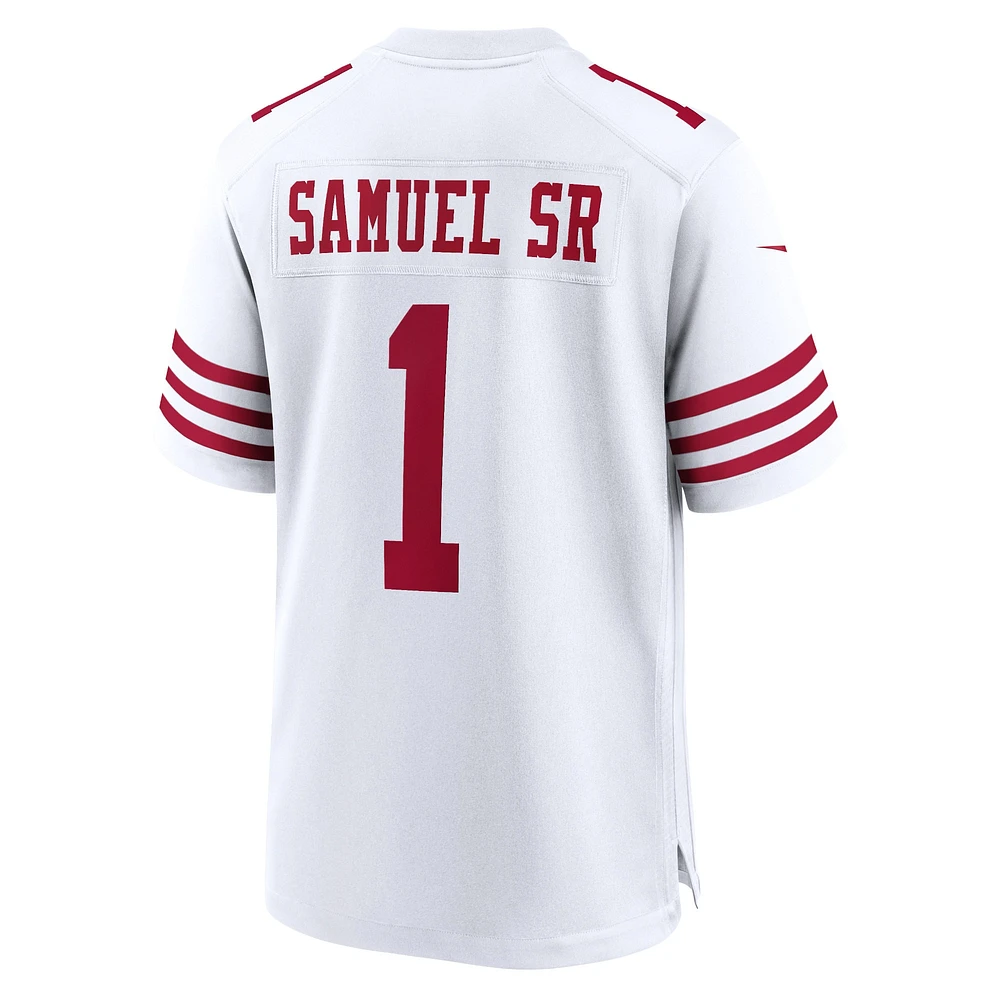 Maillot Nike Deebo Samuel Sr pour homme, blanc, joueur de jeu des 49ers San Francisco