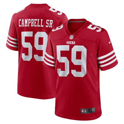 Maillot de match Nike De'Vondre Campbell Scarlet San Francisco 49ers pour homme