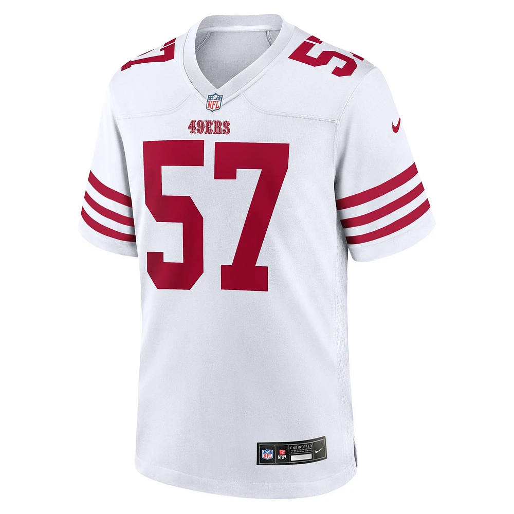 Men's Nike Dre Greenlaw  White San Francisco 49ers Team Game Jersey
