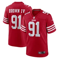 Maillot Nike Earnest Brown IV Scarlet San Francisco 49ers Team Game pour homme