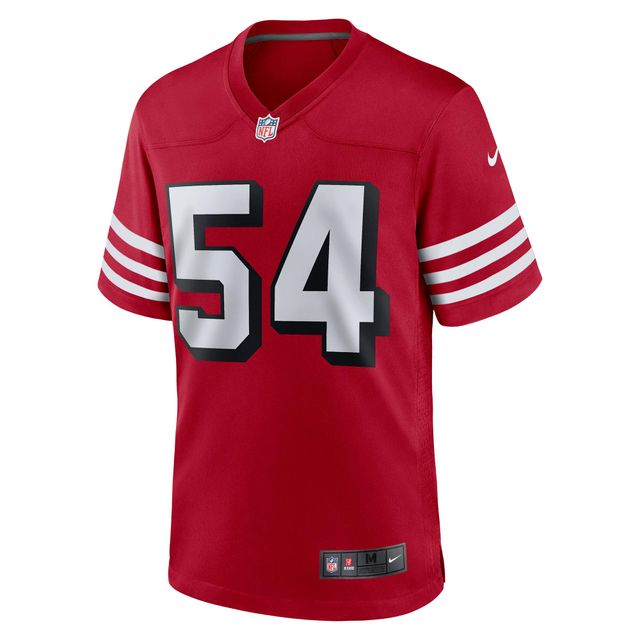 Maillot de jeu alternatif Nike Fred Warner Scarlet San Francisco 49ers pour homme