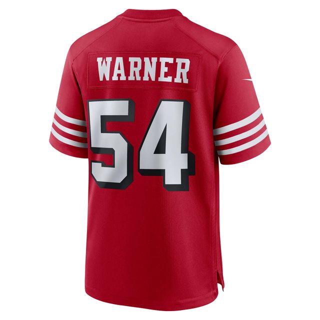 Maillot de jeu alternatif Nike Fred Warner Scarlet San Francisco 49ers pour homme