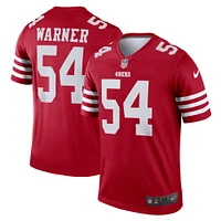 Maillot Nike Fred Warner Scarlet pour homme, légende de l'équipe des San Francisco 49ers
