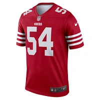 Maillot Nike Fred Warner Scarlet pour homme, légende de l'équipe des San Francisco 49ers