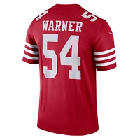 Maillot Nike Fred Warner Scarlet pour homme, légende de l'équipe des San Francisco 49ers