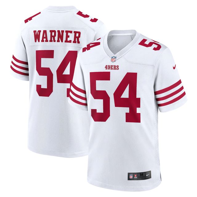 Maillot de match joueur Nike Fred Warner des San Francisco 49ers pour homme, blanc