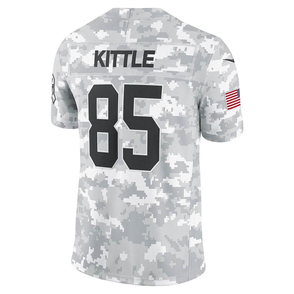 Maillot Nike George Kittle Arctic Camo San Francisco 49ers 2024 Salute to Service Limited pour homme