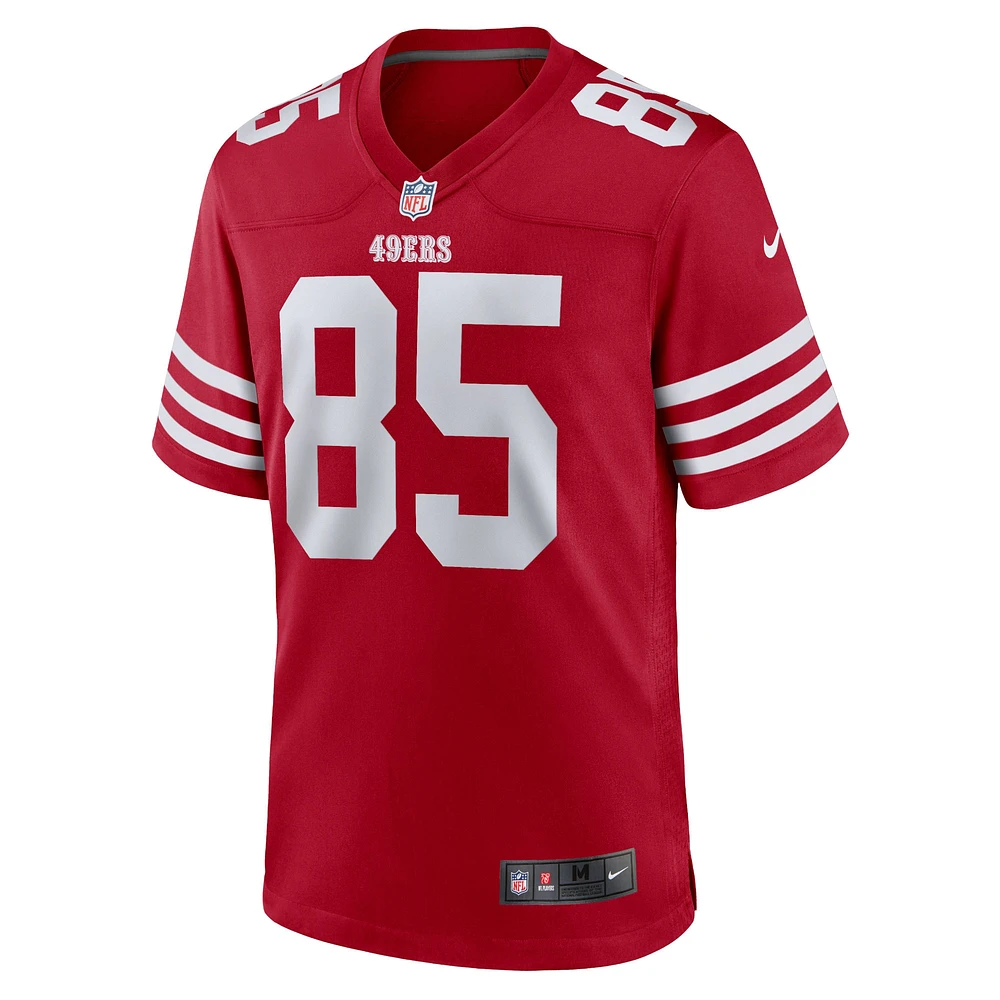 Maillot Nike George Kittle Scarlet San Francisco 49ers Team Game pour homme