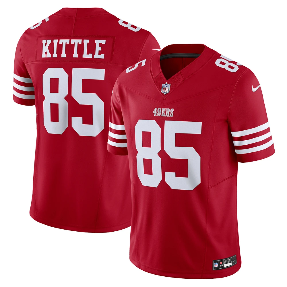 Nike George Kittle Scarlet pour homme San Francisco 49ers Vapor F.U.S.E. Maillot limité