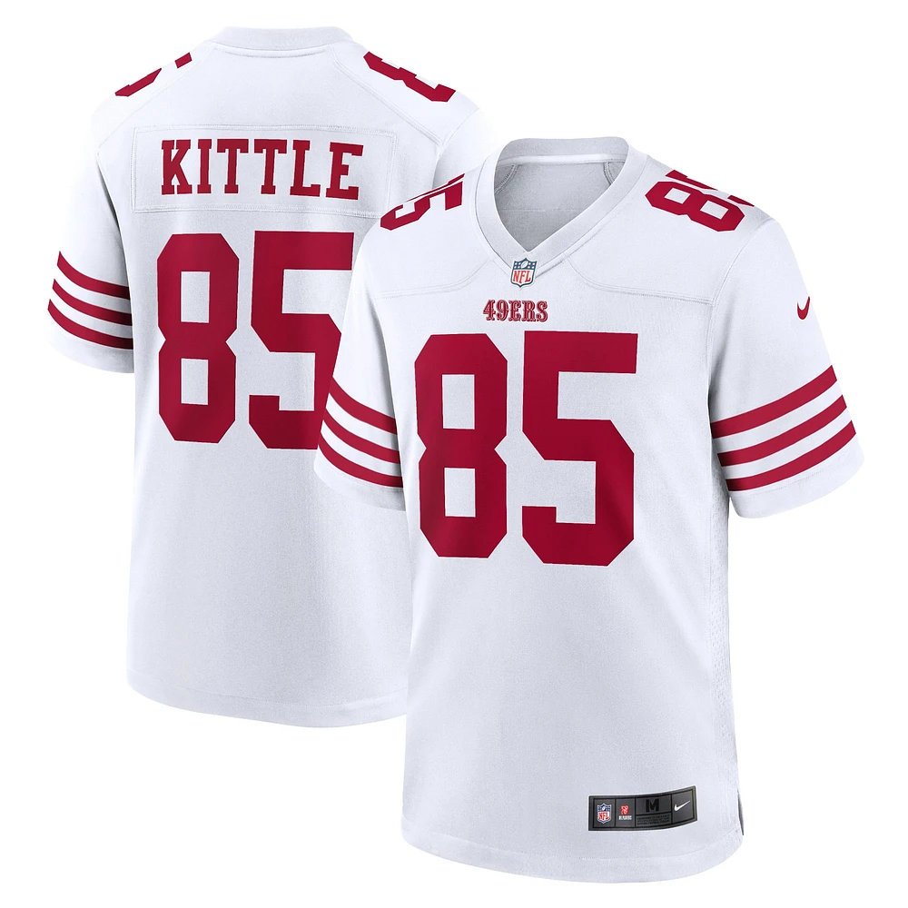 Maillot de match l'équipe Nike George Kittle des San Francisco 49ers pour homme, blanc