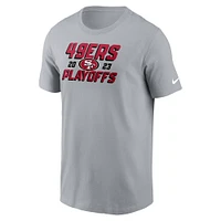 T-shirt emblématique Nike gris San Francisco 49ers 2023 NFL Playoffs pour homme