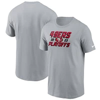 T-shirt emblématique Nike gris San Francisco 49ers 2023 NFL Playoffs pour homme