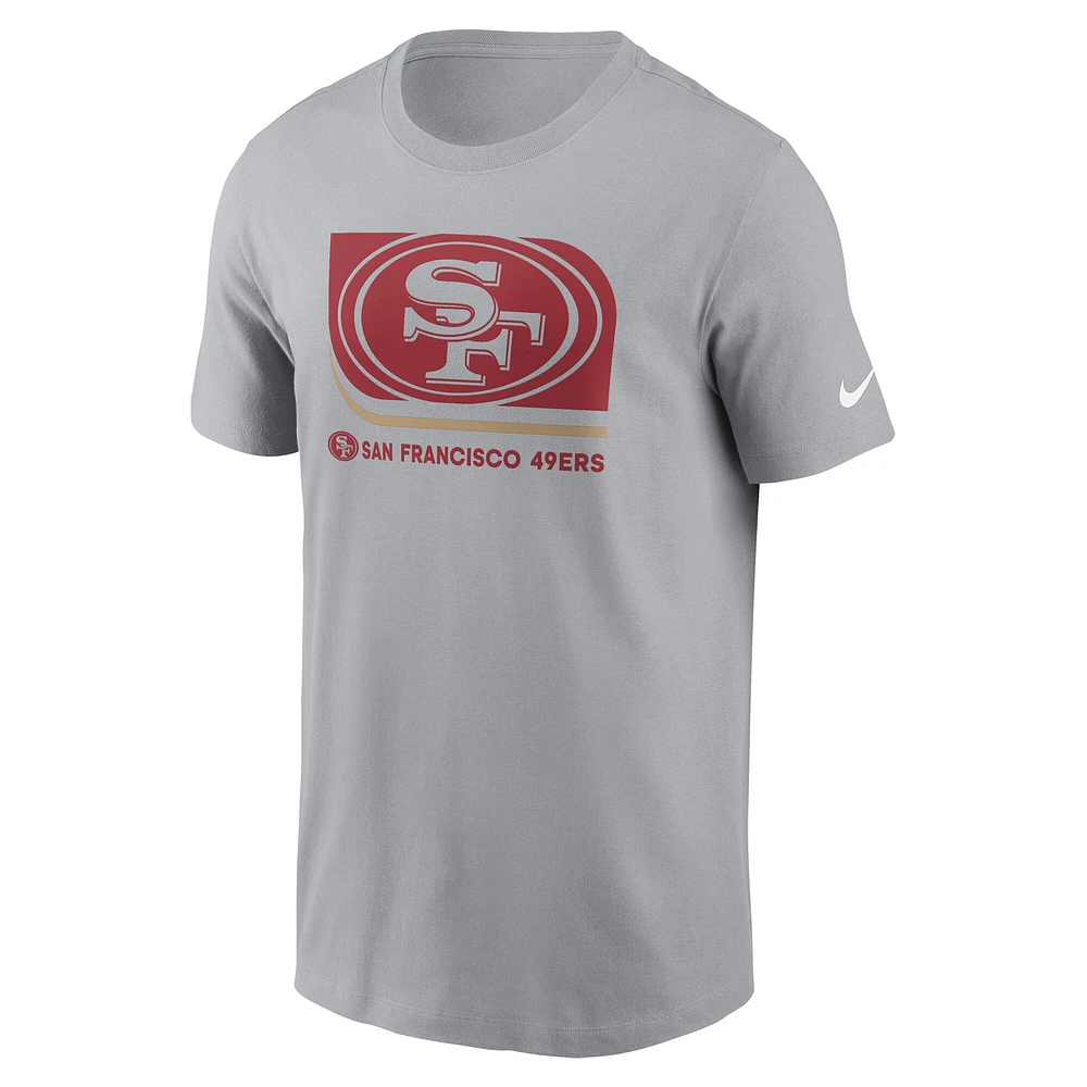 Men's Nike  Gray San Francisco 49ers Lockup Essential T-Shirt