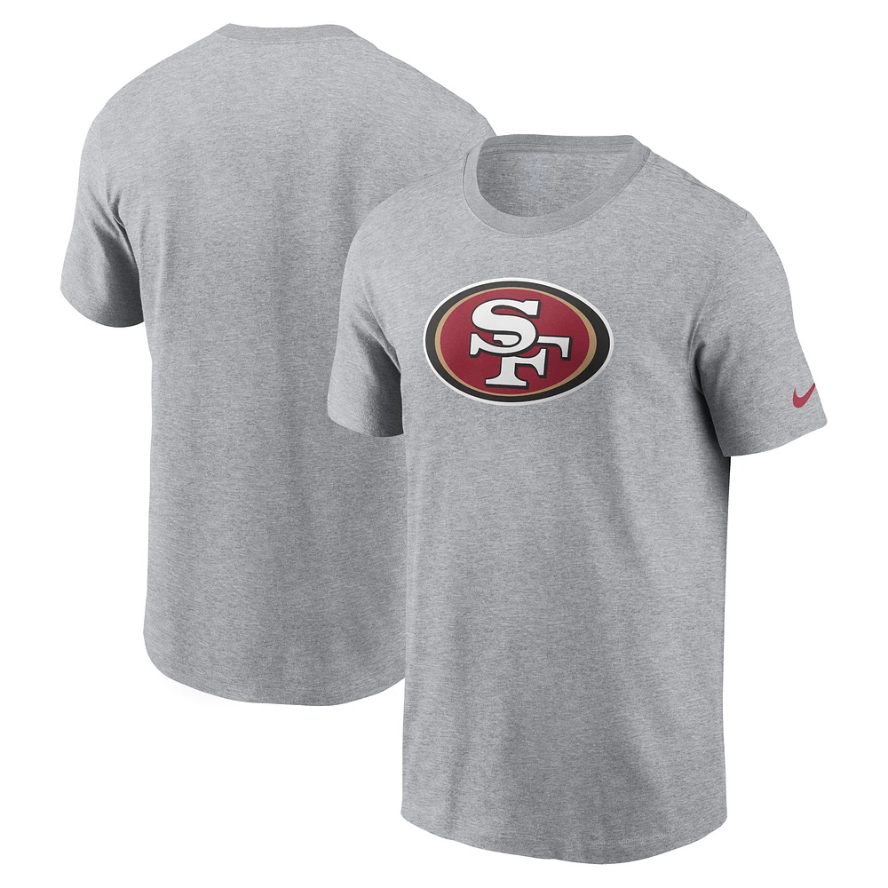 T-shirt essentiel avec logo Nike gris San Francisco 49ers pour homme