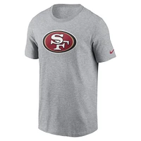 T-shirt essentiel avec logo Nike gris San Francisco 49ers pour homme