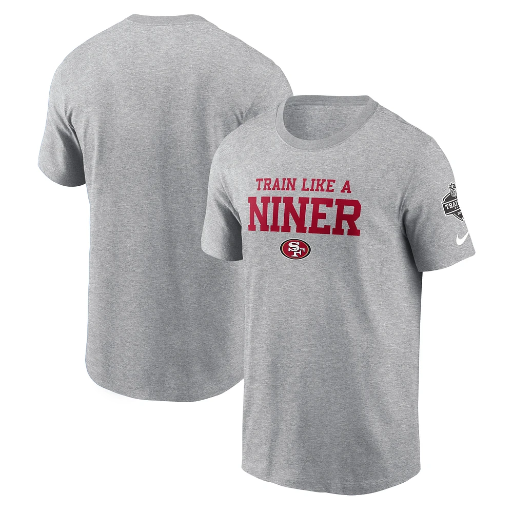 T-shirt Nike Heather Grey San Francisco 49ers 2024 NFL Training Camp Legend Performance pour homme