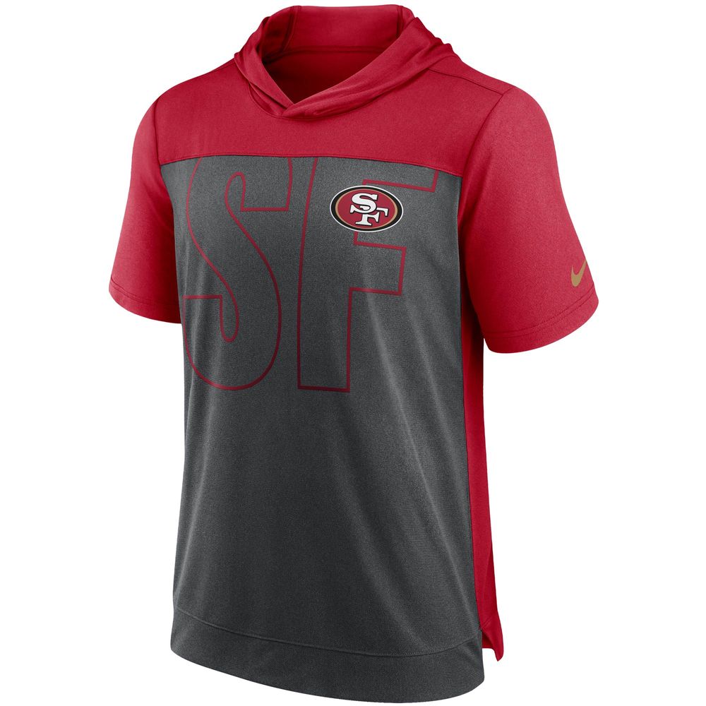 Nike Men's Nike Heathered Charcoal/Scarlet San Francisco 49ers Fan