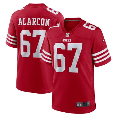 Men's Nike Isaac Alarcon  Scarlet San Francisco 49ers Team Game Jersey