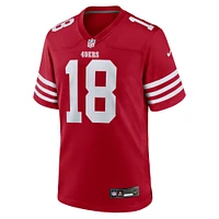 Men's Nike Isaiah Hodgins  Scarlet San Francisco 49ers Team Game Jersey
