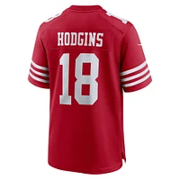 Men's Nike Isaiah Hodgins  Scarlet San Francisco 49ers Team Game Jersey