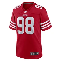 Maillot Nike Javon Hargrave Scarlet pour homme des San Francisco 49ers Game Player