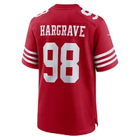 Maillot Nike Javon Hargrave Scarlet pour homme des San Francisco 49ers Game Player