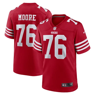 Men's Nike Jaylon Moore  Scarlet San Francisco 49ers Game Jersey