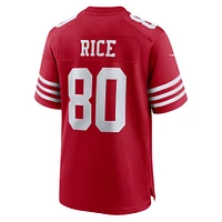 Maillot de joueur retraité Nike Jerry Rice Scarlet des San Francisco 49ers pour homme