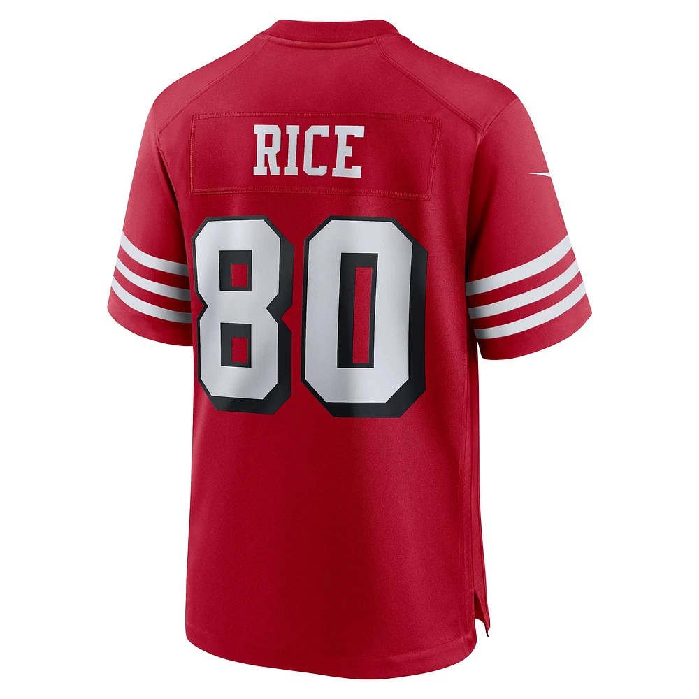 Men's Nike Jerry Rice Scarlet San Francisco 49ers Retired Player Alternate Game Jersey