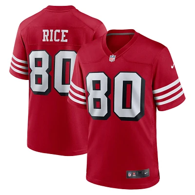 Men's Nike Jerry Rice Scarlet San Francisco 49ers Retired Player Alternate Game Jersey