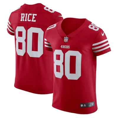 Maillot de joueur retraité Nike Jerry Rice Scarlet des San Francisco 49ers Vapor Elite pour homme