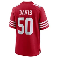 Men's Nike Khalil Davis  Scarlet San Francisco 49ers Team Game Jersey