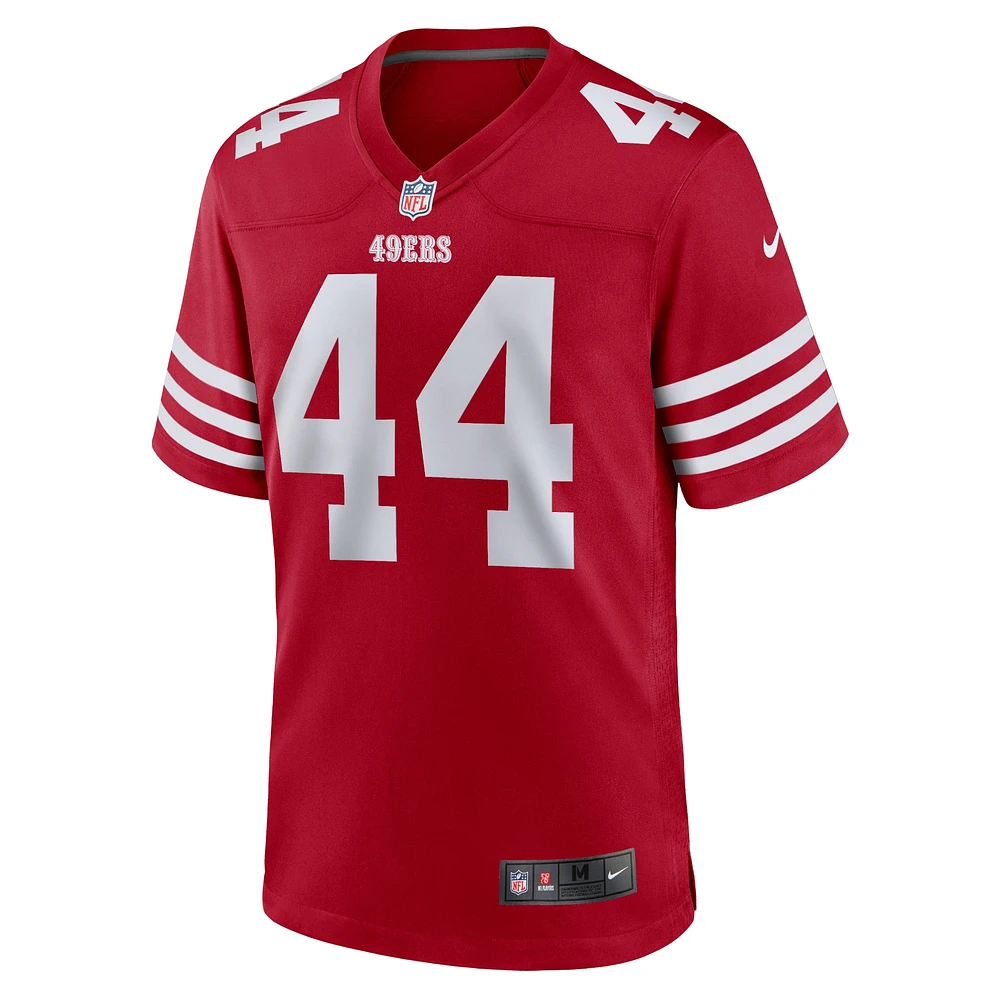 Maillot de match joueur Nike Kyle Juszczyk Scarlet San Francisco 49ers pour homme