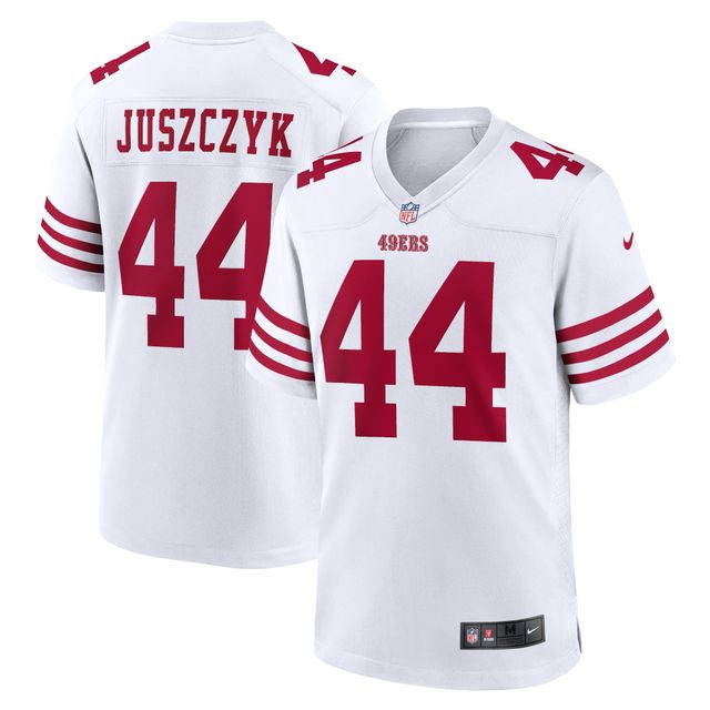 Maillot de match joueur Nike Kyle Juszczyk des San Francisco 49ers blanc pour homme